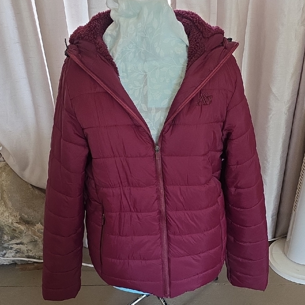 Aeropostale Maroon Puffer Jacket